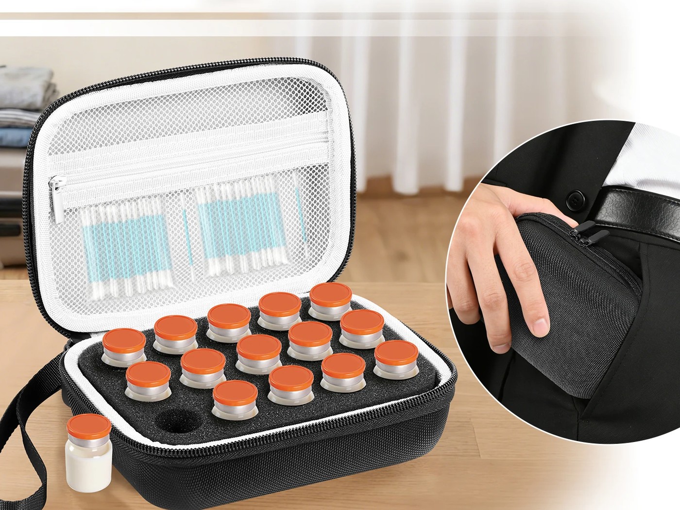 30-Slot EVA Zip Vial Case view 2